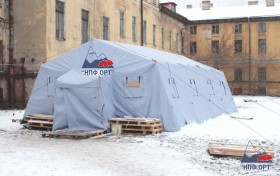 В Санкт-Петербурге установили палатки для бездомных